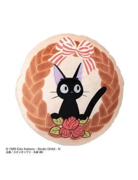 KIKI LA PETITE SORCIERE - Jiji Couronne de pain - Coussin 35x35cm Benelic / Studio Ghibli 1 - Culture-Pop-France