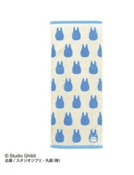 MON VOISIN TOTORO - Silhouette Totoro Bleu - Serviette 33x80cm Benelic / Studio Ghibli 1 - Culture-Pop-France