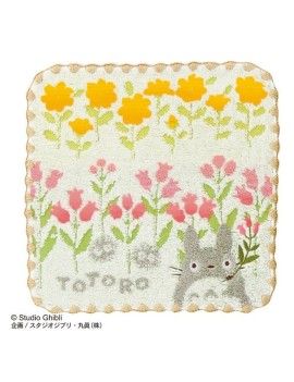 MON VOISIN TOTORO - Totoro Fleurs Sauvages - Mini Serviette 25x25cm Benelic / Studio Ghibli 1 - Culture-Pop-France