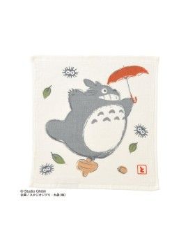 MON VOISIN TOTORO - Totoro Parapluie - Mini Serviette Imabari 34x36cm Benelic / Studio Ghibli 1 - Culture-Pop-France