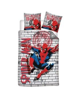 MARVEL - Parure de lit 140x200cm   65x65cm - Spider-Man AyMax 1 - Culture-Pop-France