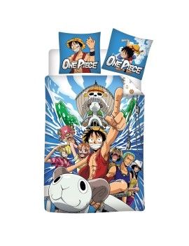 ONE PIECE - Parure de lit 140x200cm   65x65cm - Equipage de Luffy AyMax 1 - Culture-Pop-France