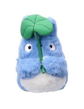 MON VOISIN TOTORO - Totoro Bleu avec feuille - Peluche Nakayoshi Semic 1 - Culture-Pop-France