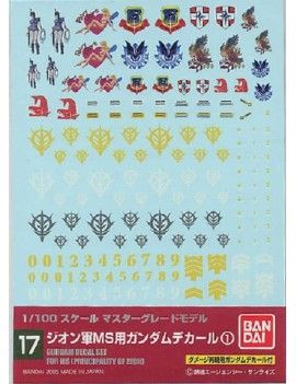 GUNDAM - GUNDAM DECAL 017 - MG Multiuse Zeon Bandai Model Kit 1 - Culture-Pop-France
