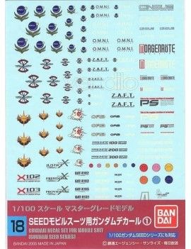 GUNDAM - GUNDAM DECAL 018 - MG Multiuse Seed Bandai Model Kit 1 - Culture-Pop-France