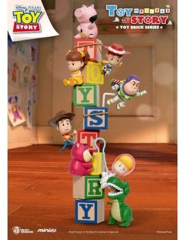 TOY STORY - Toy Brick Series - Set 8 Figurine Mini Egg Attack 7cm Beast Kingdom 1 - Culture-Pop-France