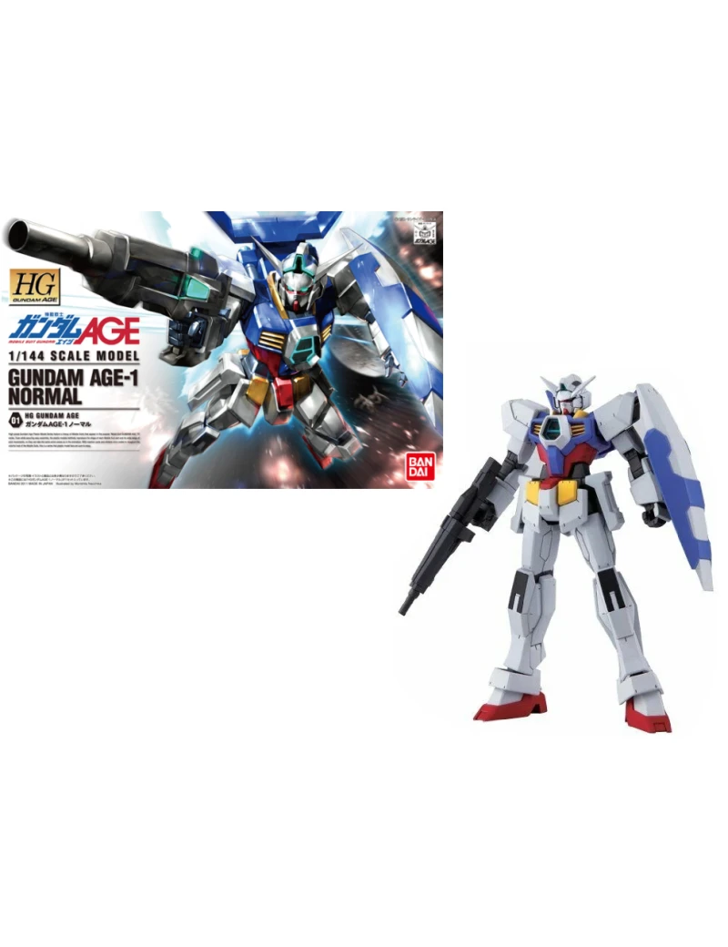 GUNDAM - HG Gundam Age-1 Normal 1/144 - Model Kit Bandai Model Kit 1 - Culture-Pop-France GUNDAM - HG Gundam Age-1 Normal 1/144 - Model Kit Bandai Model Kit 1 - Culture-Pop-France