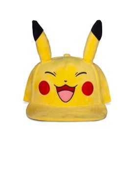POKEMON - Pikachu Très Heureux - Casquette Snapback Premium Plush Difuzed 1 - Culture-Pop-France