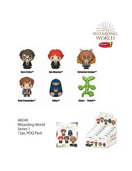 HARRY POTTER -Series 1 -3D Foam Magnets in blind bags (Display 12 Pcs) Monogram 1 - Culture-Pop-France