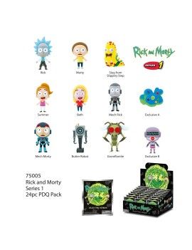 RICK & MORTY - Series 1 - 3D Foam Bag Clip (Display 24 Pcs) Monogram 1 - Culture-Pop-France