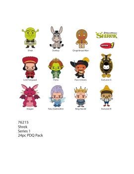 SHREK - Series 1 - 3D Foam Bag Clip (Display 24 Pcs) Monogram 1 - Culture-Pop-France