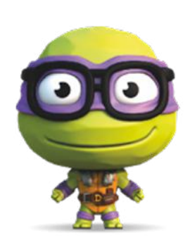 LES TORTUES NINJAS - Donatelo - Figurine Elastikorps 10cm Together Plus 1 - Culture-Pop-France