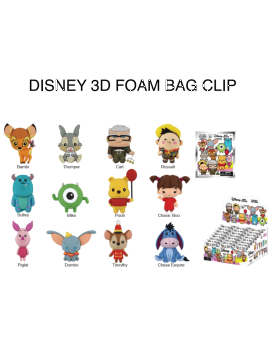DISNEY - Best Friends Series 20 - 3D Foam Bag Clip (Display 24 Pcs) Monogram 1 - Culture-Pop-France
