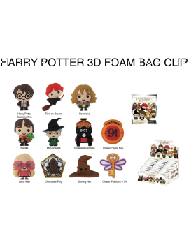 HARRY POTTER Serie 5 - 3D Foam Bag Clip (Display 24 Pcs) Monogram 1 - Culture-Pop-France
