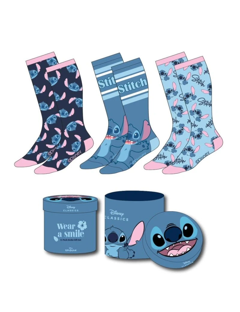 STITCH - Head - Pack de 3 Paires de Chaussettes (Taille 36-43) Cerda 1 - Culture-Pop-France STITCH - Head - Pack de 3 Paires de Chaussettes (Taille 36-43) Cerda 1 - Culture-Pop-France