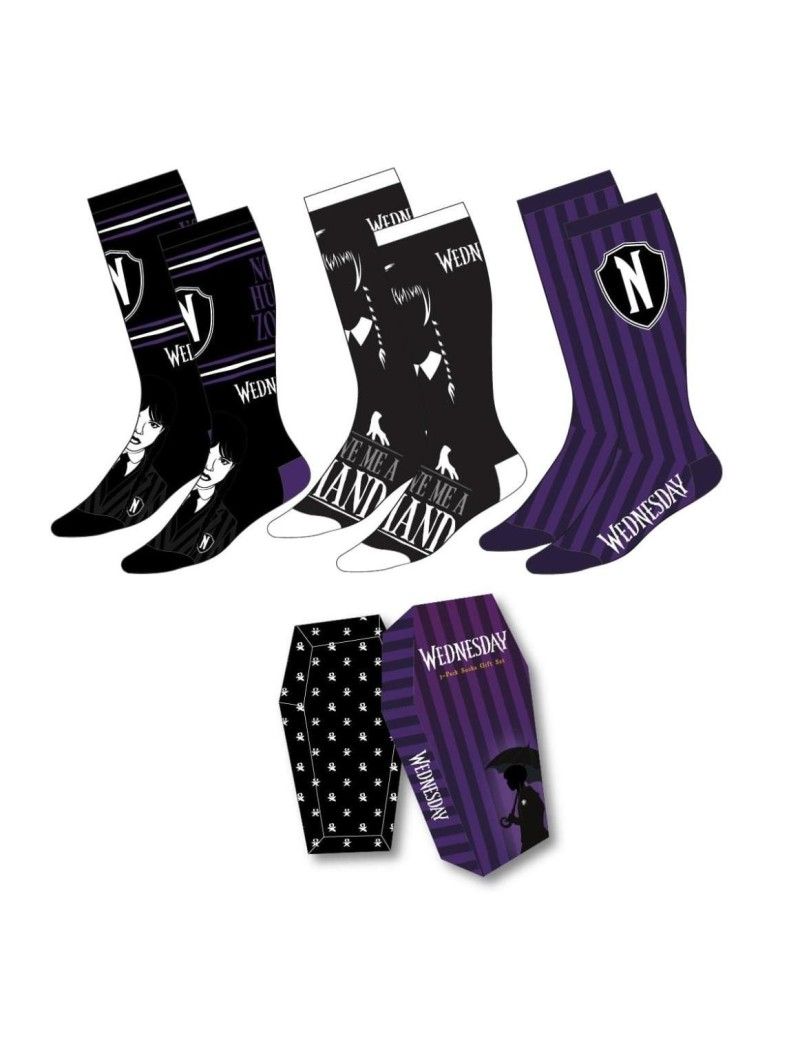 MERCREDI - Pack de 3 Paires de Chaussettes (Taille 36-43) Cerda 1 - Culture-Pop-France MERCREDI - Pack de 3 Paires de Chaussettes (Taille 36-43) Cerda 1 - Culture-Pop-France