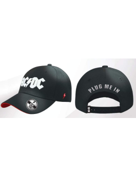AC/DC - Plug Me In - Casquette de Baseball "Washed" Cotton Division 1 - Culture-Pop-France
