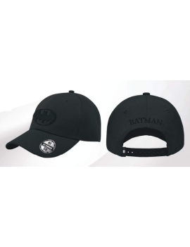 BATMAN - Logo Noir - Casquette de Baseball "Honey Comb" Cotton Division 1 - Culture-Pop-France