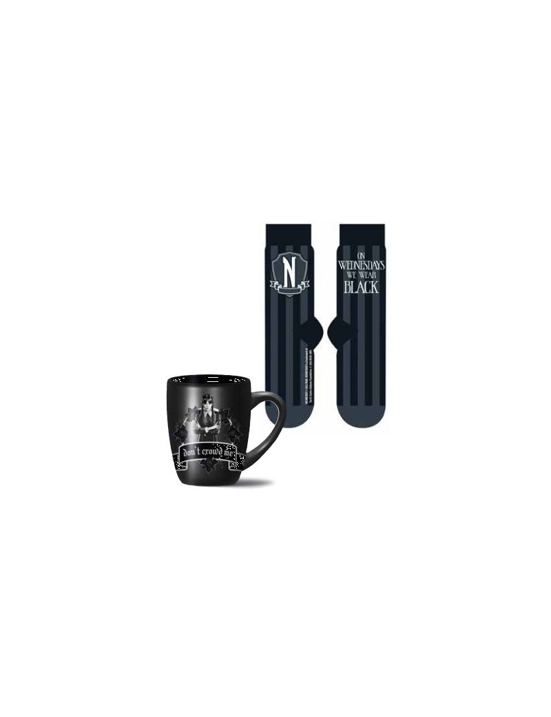 MERCREDI - Wear Balck - Mug 315ml et Chaussettes Femme 36-41 Pyramid 1 - Culture-Pop-France MERCREDI - Wear Balck - Mug 315ml et Chaussettes Femme 36-41 Pyramid 1 - Culture-Pop-France