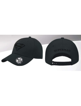 SUPERMAN - Logo Noir - Casquette de Baseball Cotton Division 1 - Culture-Pop-France