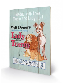 DISNEY - Lady and the Tramp Move - Impression sur bois 40x59cm Pyramid 1 - Culture-Pop-France