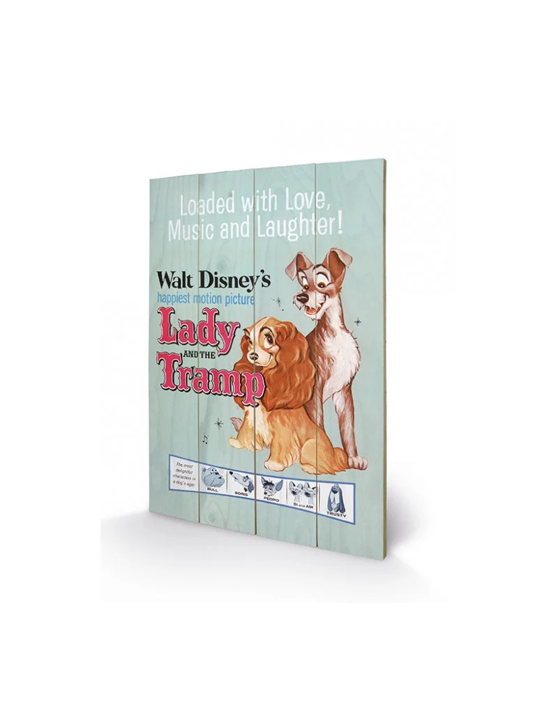 DISNEY - Lady and the Tramp Move - Impression sur bois 40x59cm Pyramid 1 - Culture-Pop-France DISNEY - Lady and the Tramp Move - Impression sur bois 40x59cm Pyramid 1 - Culture-Pop-France
