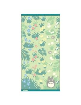 MON VOISIN TOTORO - Totoro & Papillon - Grande Serviette 60x120cm Benelic / Studio Ghibli 1 - Culture-Pop-France