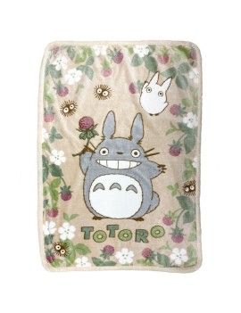 MON VOISIN TOTORO - Totoro Framboise - Couverture Fluffy 100x140cm Benelic / Studio Ghibli 1 - Culture-Pop-France