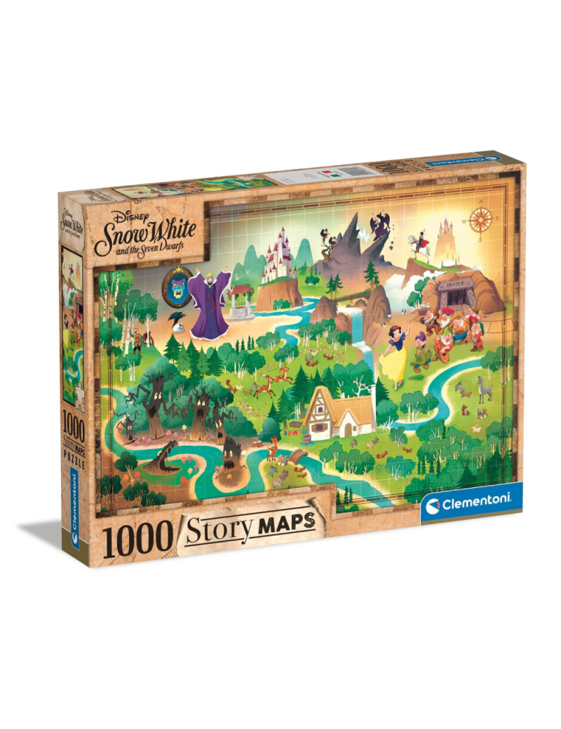 DISNEY - Blanche-Neige - Puzzle Story Maps 1000P Clementoni 1 - Culture-Pop-France DISNEY - Blanche-Neige - Puzzle Story Maps 1000P Clementoni 1 - Culture-Pop-France