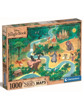 DISNEY - Le Livre de la Jungle - Puzzle Story Maps 1000P Clementoni 1 - Culture-Pop-France