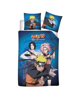 NARUTO SHIPPUDEN - Parure de lit 140x200cm - '100% microfibre' AyMax 1 - Culture-Pop-France
