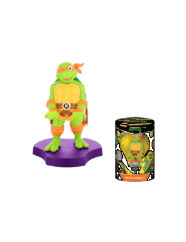 TMNT - Michaelangelo -Figurine Holdem 11cm -Support Manette & Portable 1 - Culture-Pop-France