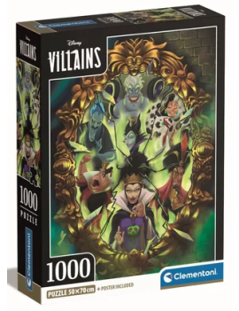 DISNEY - Villains - Puzzle 1000P Clementoni 1 - Culture-Pop-France