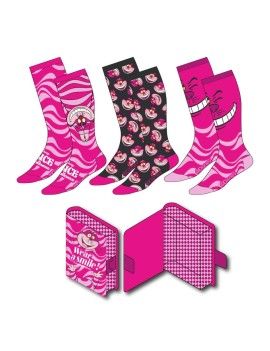 ALICE -Chat du Cheshire -Pack de 3 Paires de Chaussettes(Taille 36-43) Cerda 1 - Culture-Pop-France