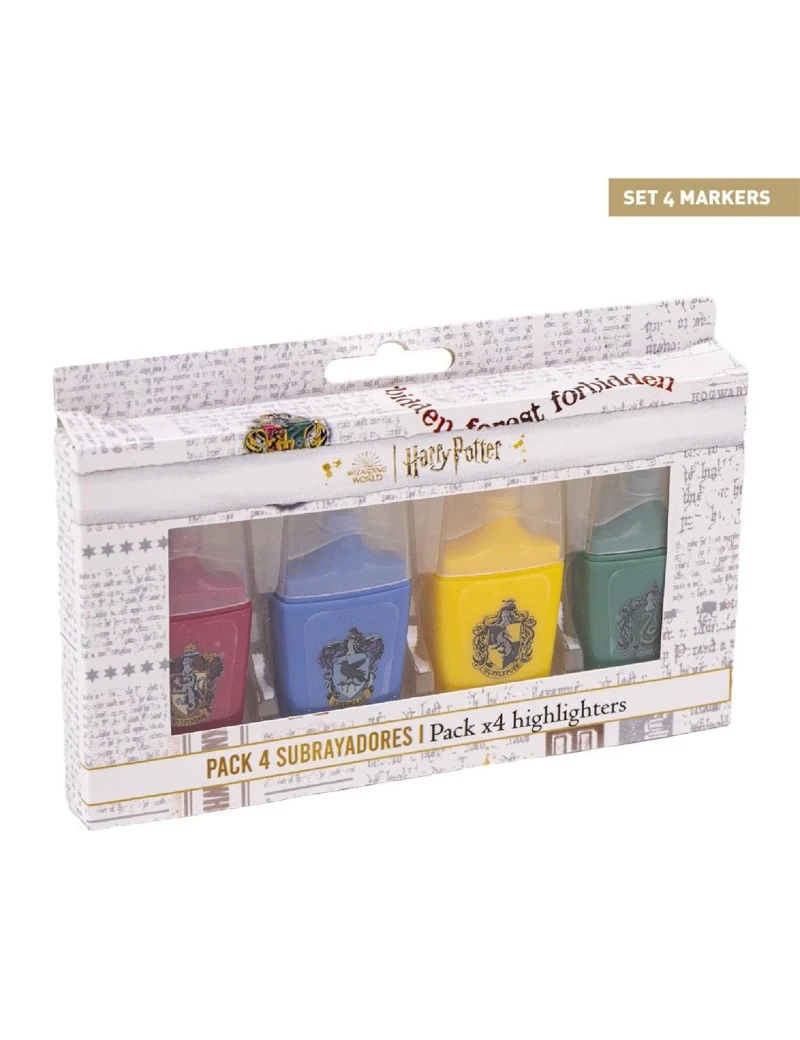 HARRY POTTER - Les 4 Maisons - Set de 4 Surligneurs Cerda 1 - Culture-Pop-France HARRY POTTER - Les 4 Maisons - Set de 4 Surligneurs Cerda 1 - Culture-Pop-France