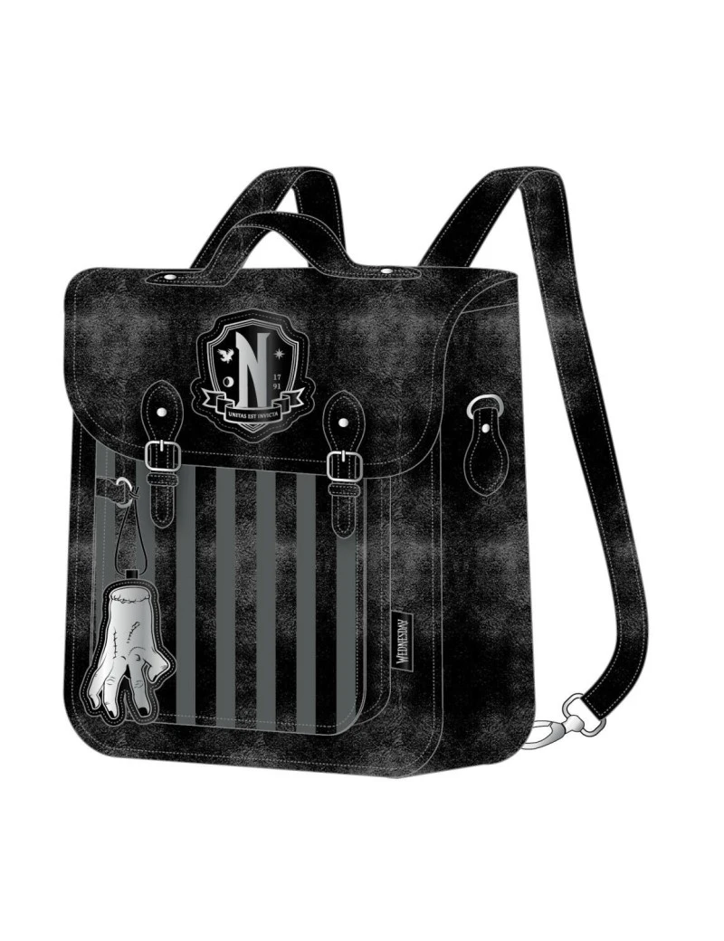 MERCREDI - Nevermore - Sac à Dos Rétro Convertible '22,5x 22,5 x 7cm' Cerda 1 - Culture-Pop-France MERCREDI - Nevermore - Sac à Dos Rétro Convertible '22,5x 22,5 x 7cm' Cerda 1 - Culture-Pop-France