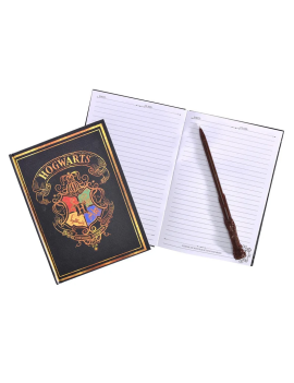 HARRY POTTER - Colourful Crest - Set Notebook A5   Stylo Baguette Blue Sky 1 - Culture-Pop-France