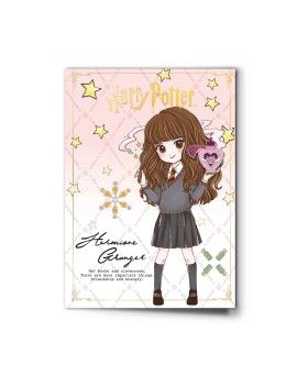HARRY POTTER - Hermione - Carte de Voeux avec Pin's Carat 1 - Culture-Pop-France