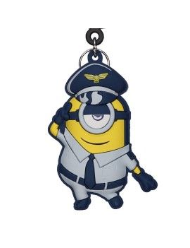 MINIONS - Pilot Stuart - Porte-clés Sac à dos Soft Touch Monogram 1 - Culture-Pop-France