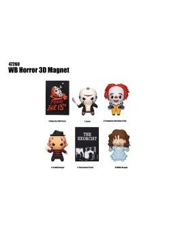 WB HORROR - Series 1 -3 D Foam Magnets in blind bags (Display 12 Pcs) Monogram 1 - Culture-Pop-France