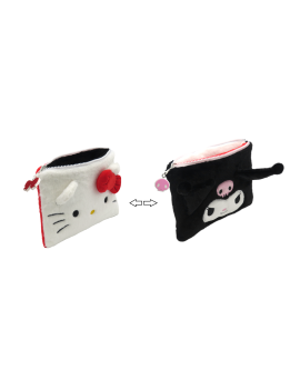 HELLO KITTY & KUROMI - Trousse Peluche Réversible CYP 1 - Culture-Pop-France
