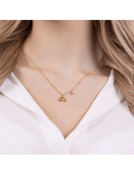 CENDRILLON - Carrosse - Collier en Argent Sterling et Plaqué Or Peershardy 1 - Culture-Pop-France