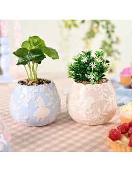 ALICE AUX PAYS DES MERVEILLES - Duo - 2 Mini Pots   Fausses Plantes Widdop 1 - Culture-Pop-France