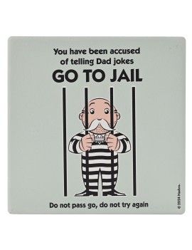 MONOPOLY - Go to Jail - Sous Verre Carré en Céramique Widdop 1 - Culture-Pop-France
