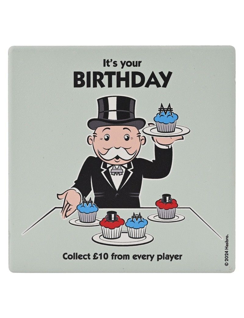 MONOPOLY - It's your Birthday - Sous Verre Carré en Céramique Widdop 1 - Culture-Pop-France MONOPOLY - It's your Birthday - Sous Verre Carré en Céramique Widdop 1 - Culture-Pop-France
