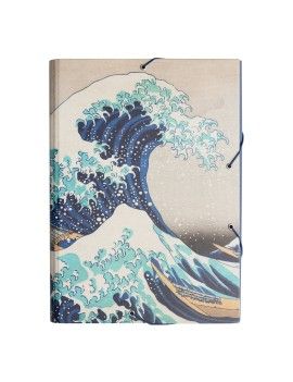 HOKUSAI - La Grande Vague - Farde à Rabats Premium avec Elastiques A4 Grupo Erik 1 - Culture-Pop-France