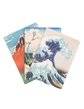 HOKUSAI - La Grande Vague - Pack de 3 Notebooks - Format A5 Grupo Erik 1 - Culture-Pop-France