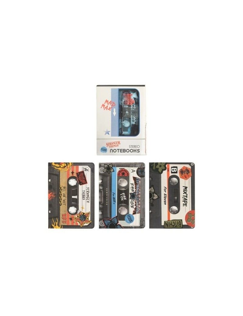 STRANGER THINGS - Walkman - Pack de 3 Notebooks A6 Etui Grupo Erik 1 - Culture-Pop-France STRANGER THINGS - Walkman - Pack de 3 Notebooks A6 Etui Grupo Erik 1 - Culture-Pop-France