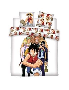 ONE PIECE - Parure de lit 240x220cm   2x65x65cm - Equipage de Luffy AyMax 1 - Culture-Pop-France