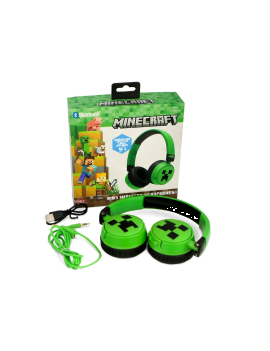 MINECRAFT - Junior Wireless Headphone - Creeper 1 - Culture-Pop-France
